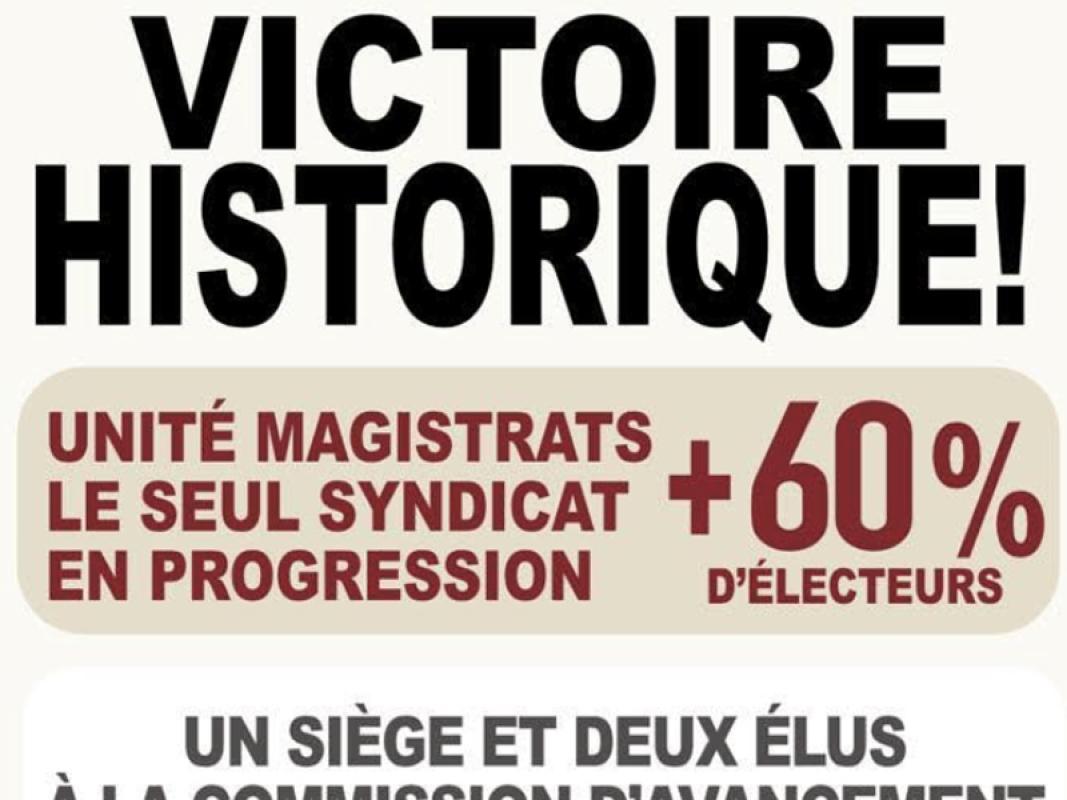 RESULTATS ELECTIONS CAV 2026 : VICTOIRE HISTORIQUE POUR UNITE MAGISTRATS